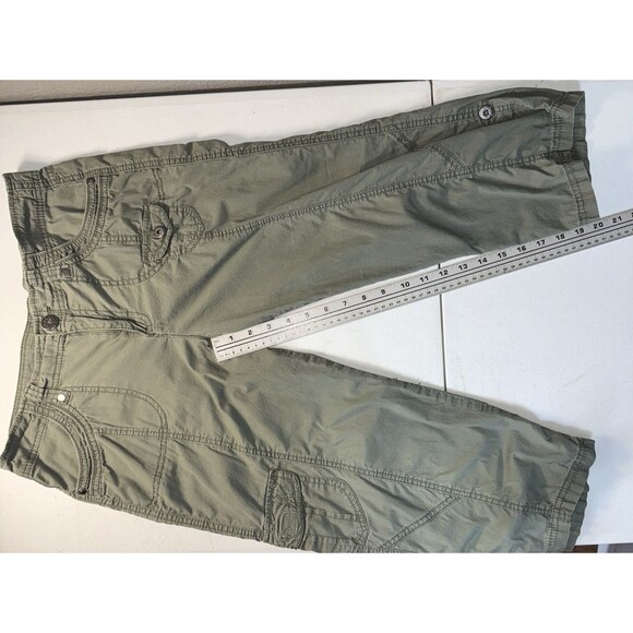 Women's Style & Co. Cargo Capri Size 4 Khaki Green - Picture 8 of 8